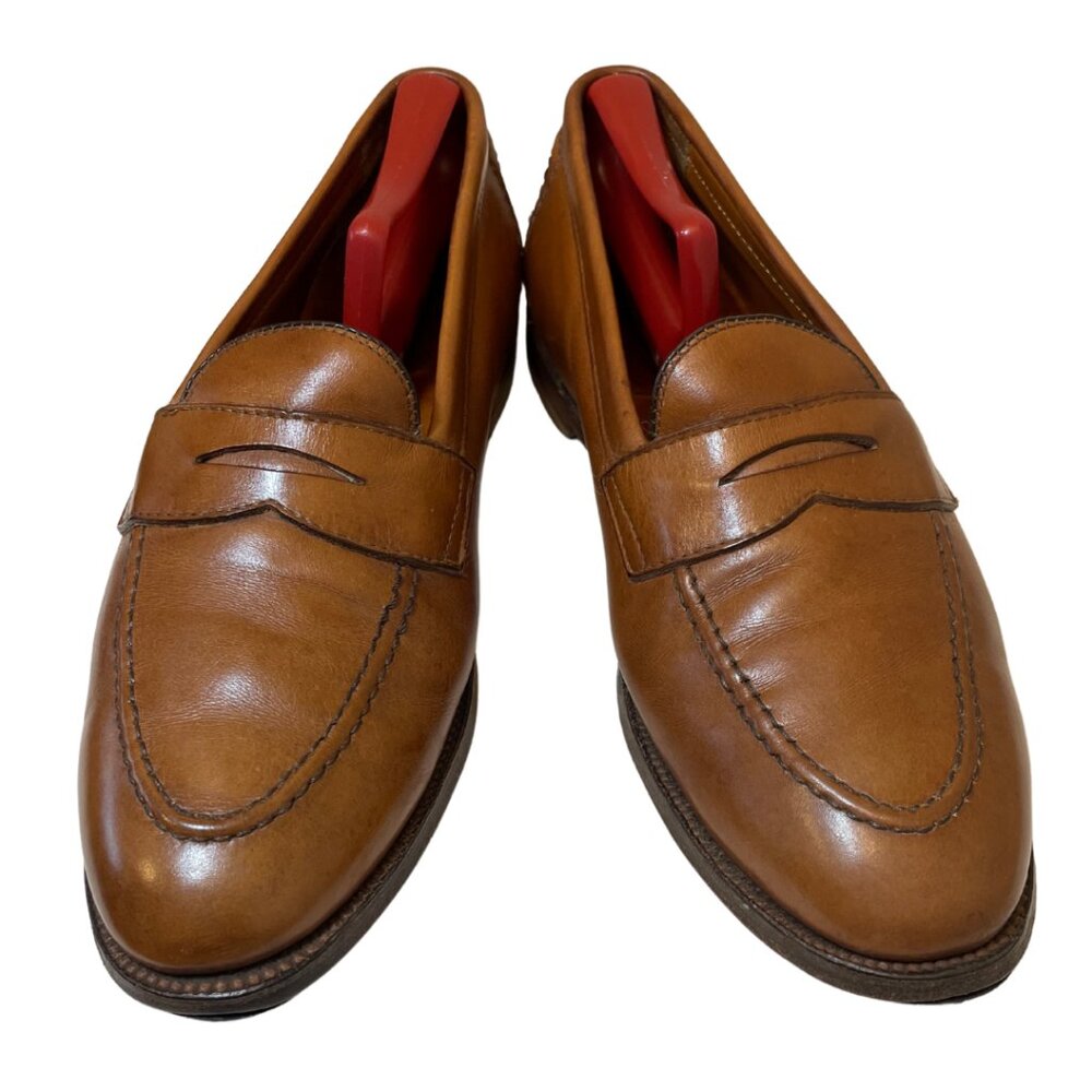 Alden, Penny Loafer, Cognac Calfskin Size 10.5